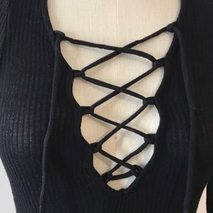 Urban Outfitters Tops - Urban outfitters project social lace up t shirt Urban Outfitters Tops - Urban outfitters project social lace up t shirt
